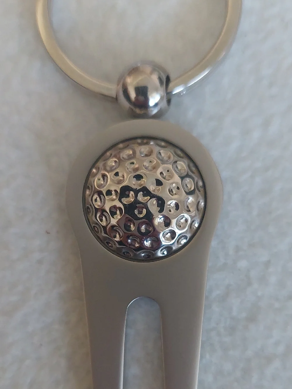 Golfer's Metal Divot Repair Tool Keychain NWOT